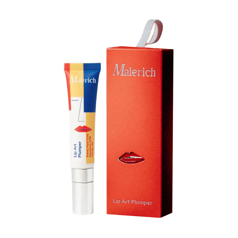 Подарунковий набір Malevich Lip Art Plumper (бальзам-плампер для губ, 15 мл + пін, 1 шт)